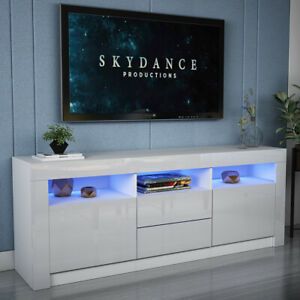 Modern 160Cm Tv Unit Cabinet Stand High Gloss Drawers Within Current Chromium Extra Wide Tv Unit Stands (View 6 of 15)