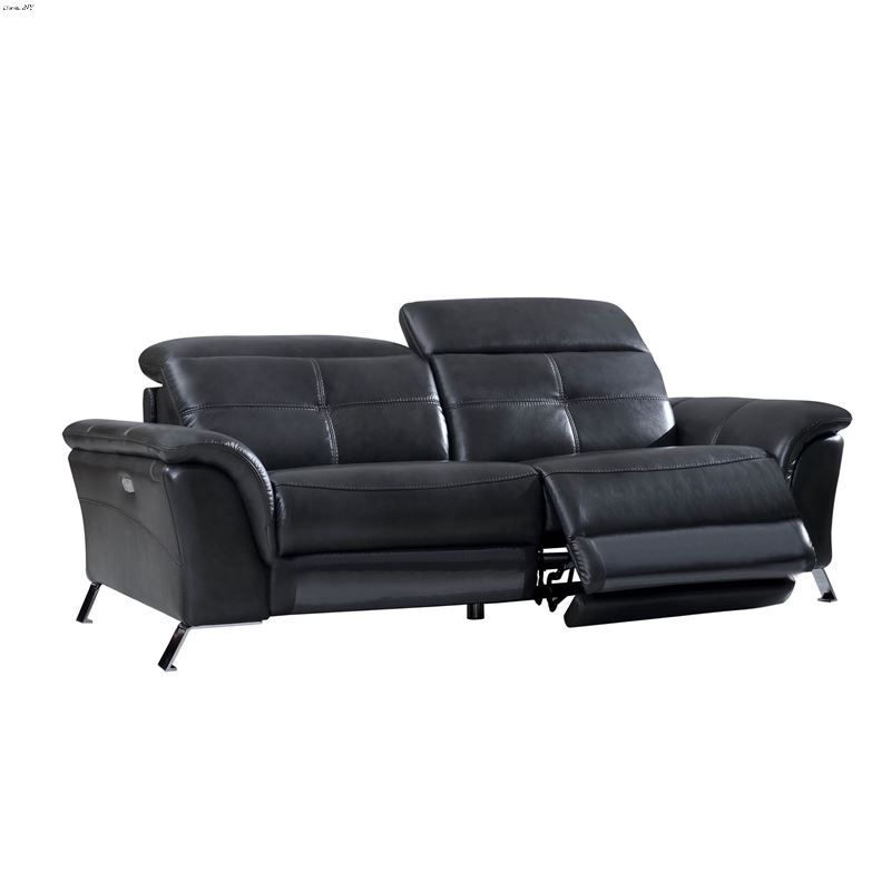 Modern 2619 Dark Grey Leather Power Reclining Sofaesf With Pacifica Gray Power Reclining Sofas (View 6 of 15)