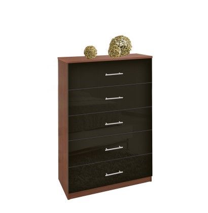 Modern Tallboy Dresser – 5 Drawer Chest Of Drawers Pertaining To Favorite Corona White Corner Tv Unit Stands (View 11 of 15)