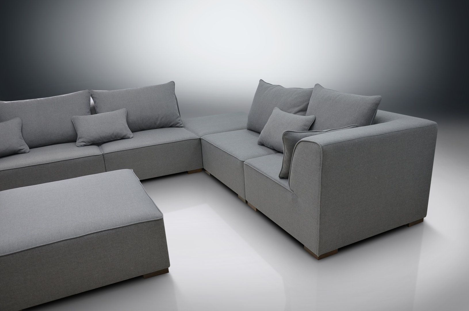 Modular Sofa Primo, 2Xcorners, 3Xchairs, 2Xfootstools Throughout Dream Navy 3 Piece Modular Sofas (View 12 of 15)