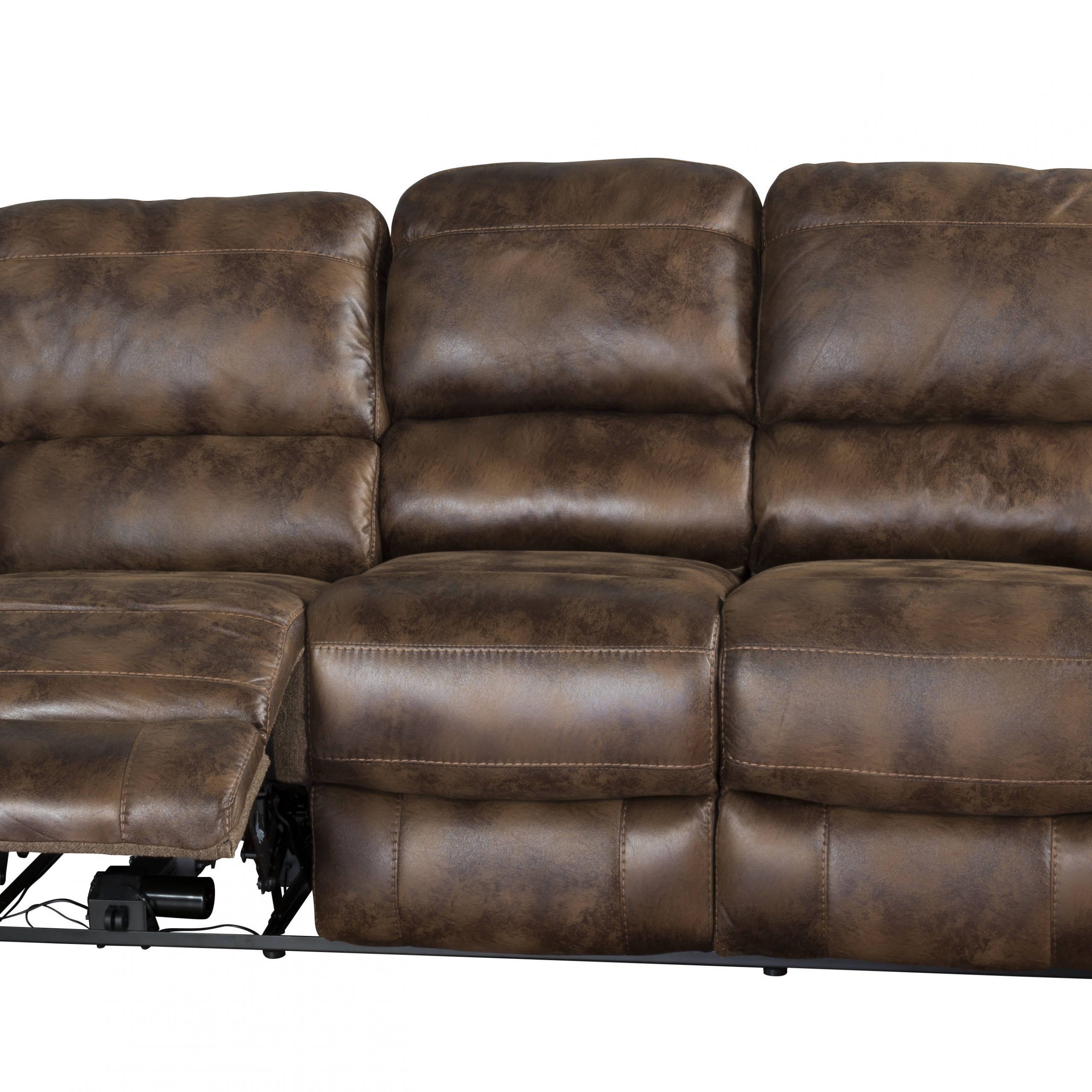 Montana Mesquite Fabric Dual Power Reclining Sofa | The For Dual Power Reclining Sofas (View 3 of 15)