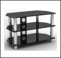 Most Current Paulina Tv Stands For Tvs Up To 32" In Glass Tv Stand With Silver Legs For Tvs Up To 32 Inches (View 5 of 15)