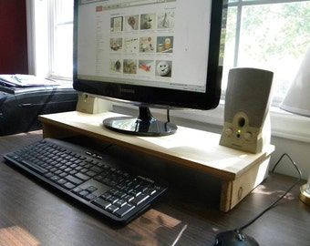 Most Current Space Saving Gaming Storage Tv Stands With Computer Monitor Stand With Drawer For Extra Storage And (View 7 of 12)