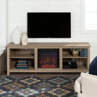 Most Popular Boston 01 Electric Fireplace Modern 79" Tv Stands Inside Freestanding Fireplaces – Shop The Best Deals For Nov  (View 13 of 15)