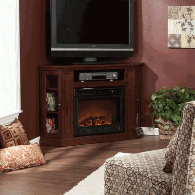 Most Popular Electric Fireplace Tv Stands With Shelf With Sei Claremont Convertible Electric Media Fireplace (View 8 of 15)