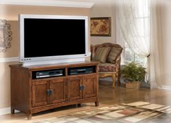 Most Popular Mission Corner Tv Stands For Tvs Up To 38&quot; Pertaining To Home Entertainment Unit: Ashley W319  Bothwell Furniture (View 6 of 15)