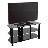Most Recent Avf Group Classic Corner Glass Tv Stands Within Sdc1000Cmbb A: Classic – Corner Glass Tv Stand With Cable (View 12 of 15)