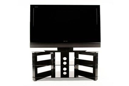 Most Recent Corner Tv Stands For Tvs Up To 43&quot; Black With Optimum Stage 950 Black Corner Tv Stand Upto 46" (View 6 of 15)