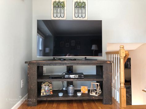 Most Recent Lancaster Corner Tv Stands Within Tv Stand, Small Entertainment Center, Rustic Primitive (View 4 of 15)