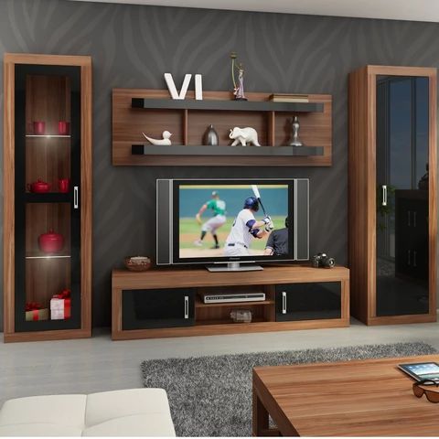 Most Recent Mainstays Tv Stands For Tvs With Multiple Colors Pertaining To Verin 4 Piece Tv Set, Multiple Finishes #luxuryfurniure # (Photo 8 of 15)