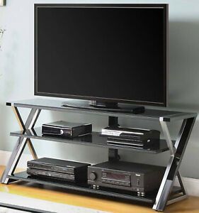 Most Recently Released Glass Shelves Tv Stands For Tvs Up To 50&quot; Throughout Tv Stand Black High Gloss Glass Shelves 70 Inch Metal (View 6 of 15)