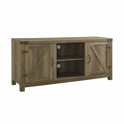 Most Recently Released Jaxpety 58&quot; Farmhouse Sliding Barn Door Tv Stands For & Delacora We Bd58bdsd Oak 58"w Farmhouse Tv Stand In (View 9 of 15)