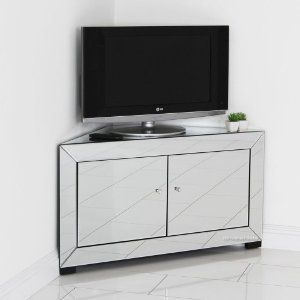 Most Recently Released Loren Mirrored Wide Tv Unit Stands Intended For Venetian Mirrored Corner Tv Cabinet: Amazon.co (View 10 of 15)