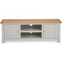 Most Up To Date Freya Corner Tv Stands With Regard To Dunelm 5054077927260 Lucy Cane Grey Wide Tv Stand Slate (View 2 of 15)