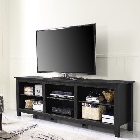 Most Up To Date Glass Tv Stands For Tvs Up To 70&quot; Within Walker Edison Wood Tv Media Storage Stand For Tvs Up To  (View 1 of 15)