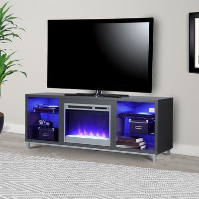 Most Up To Date Mainstays Tv Stands For Tvs With Multiple Colors In Latitude Run Ilyse 70" Tv Stand With Fireplace Color: Gray (Photo 5 of 15)