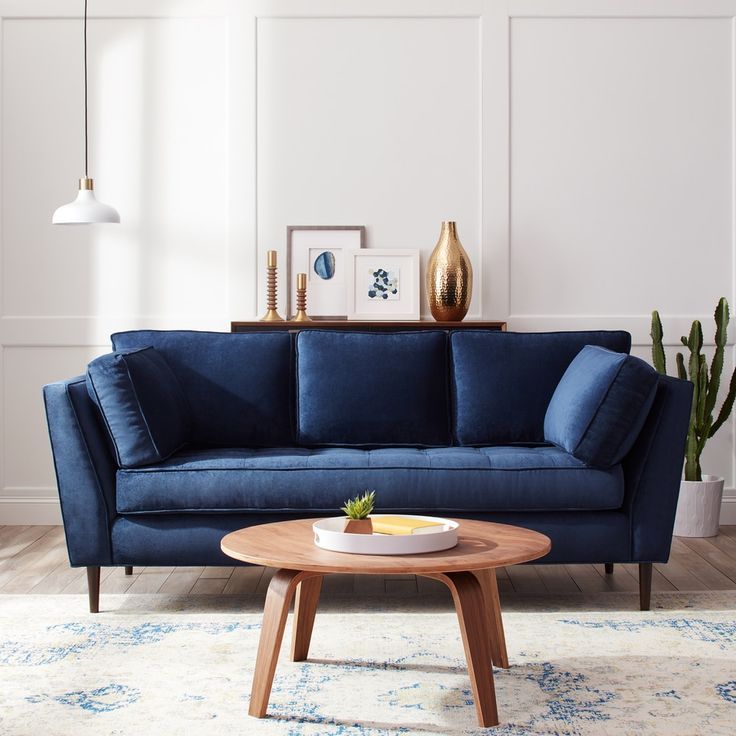 Navy Blue Sofa Best 25 Navy Blue Sofa Ideas On Pinterest Within Dove Mid Century Sectional Sofas Dark Blue (View 5 of 15)
