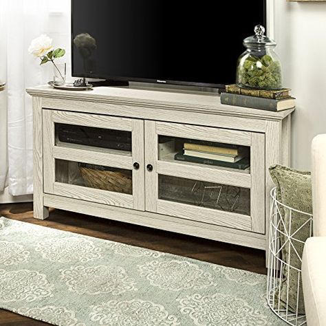 New 44 Inch Wide White Wash Finished Corner Television For Most Current White Tv Stands For Flat Screens (Photo 3 of 15)