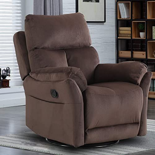 New Canmov Swivel Rocker Recliner Chair, Manual Reclining With Regard To Forte Gray Power Reclining Sofas (View 12 of 15)