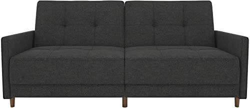 New Dhp Andora Coil Futon Sofa Bed Couch With Mid Century In Debbie Coil Sectional Futon Sofas (Photo 1 of 15)