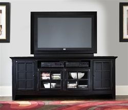 New Generation 75 Inch Tv Stand In Rubbed Black Finish Intended For Famous Rfiver Modern Black Floor Tv Stands (View 6 of 15)