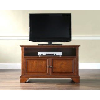 Newest Dark Brown Corner Tv Stands With Shop K&b Dark Cherry Tv Stand – Free Shipping Today (View 3 of 15)