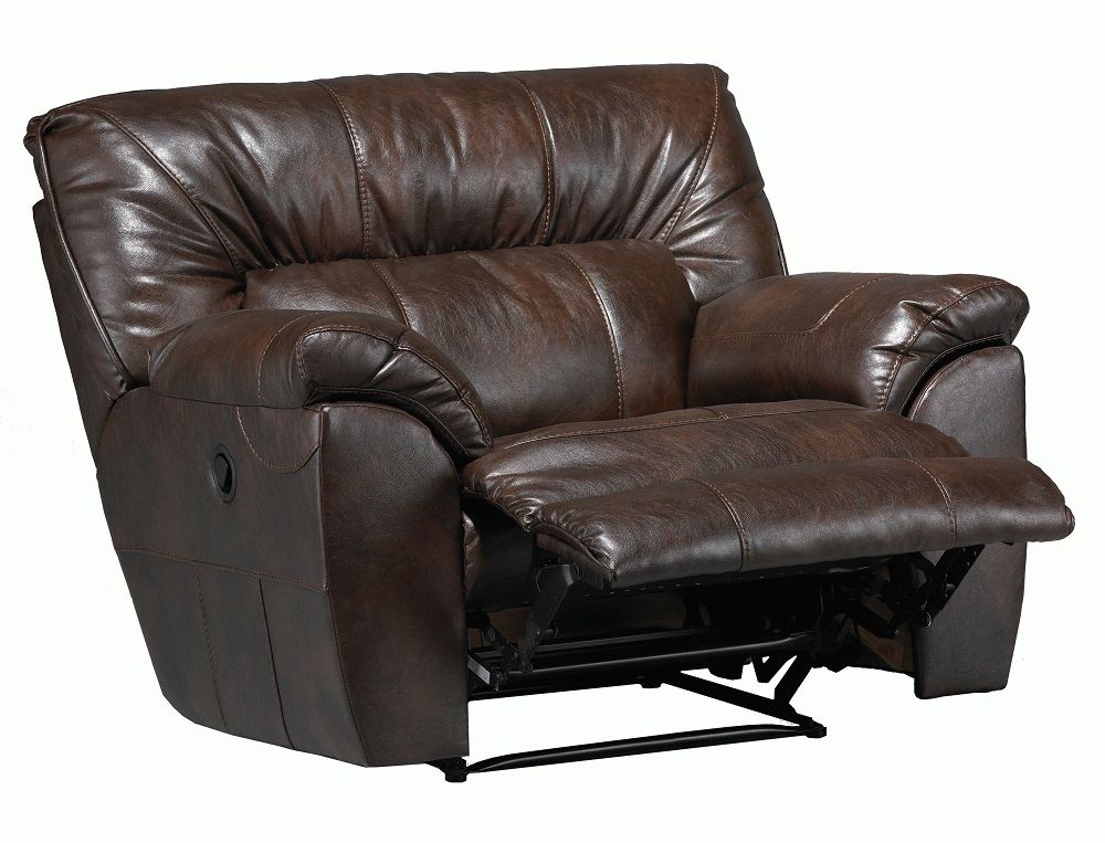 Nolan Leather Extra Wide Cuddler Recliner In Godiva $729 Pertaining To Nolan Leather Power Reclining Sofas (View 7 of 15)