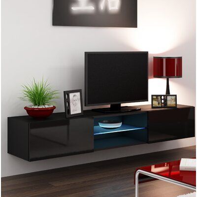 Orren Ellis Jaggers Floating Tv Stand For Tvs Up To 78 Intended For Current All Modern Tv Stands (View 5 of 15)