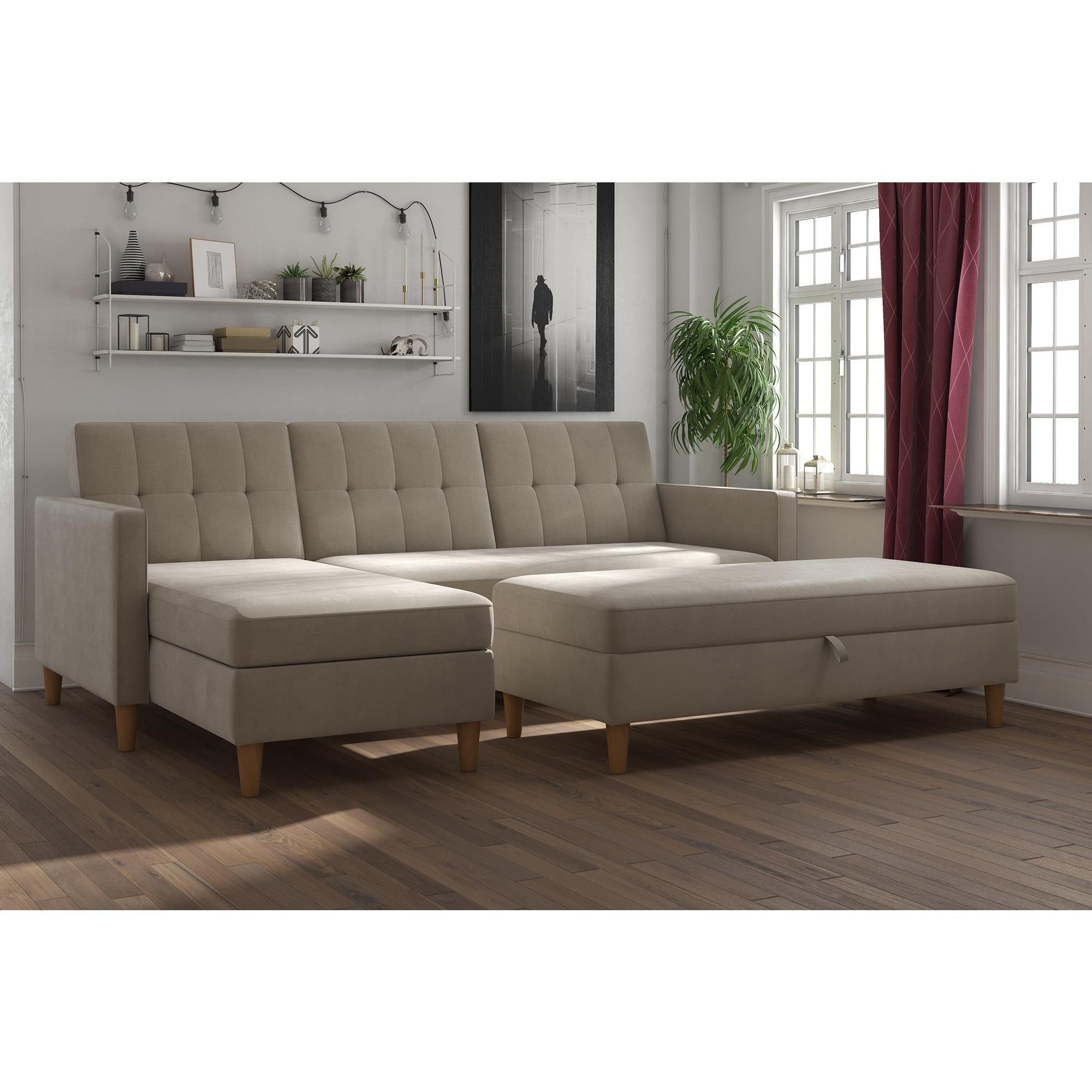 Our Best Living Room Furniture Deals | Storage Ottoman With Regard To 3Pc Hartford Storage Sectional Futon Sofas And Hartford Storage Ottoman Tan (View 4 of 15)