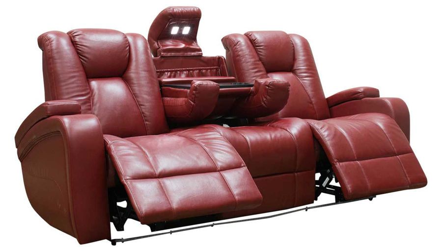 Panther Leather Power Reclining Sofa Console Loveseat Inside Panther Fire Leather Dual Power Reclining Sofas (View 9 of 15)