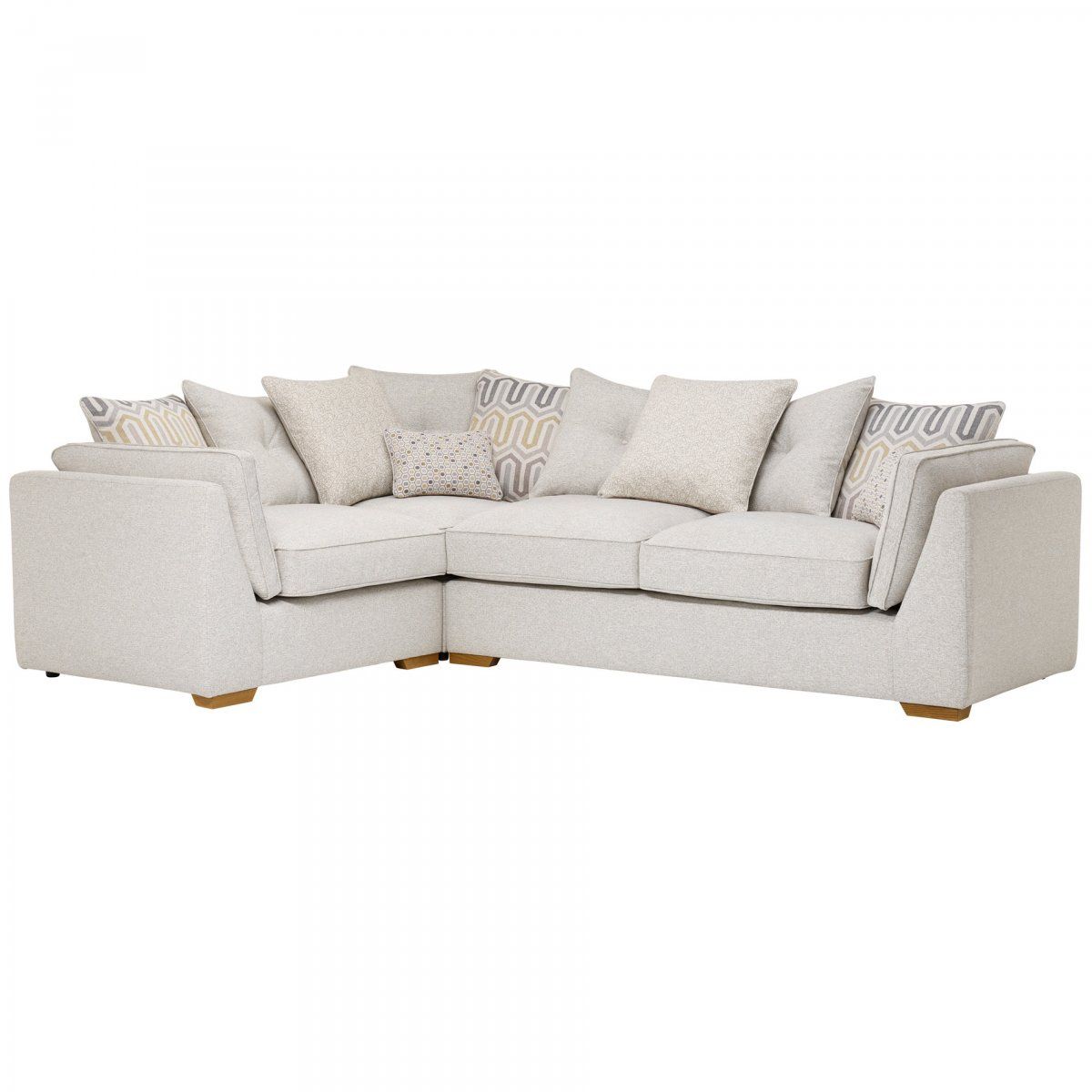 Pasadena Right Hand Corner Pillow Back Sofa | Delivered Free! In Lyvia Pillowback Sofa Sectional Sofas (View 10 of 15)