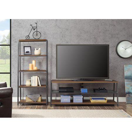 Pinbarrington Alan Southwood On Tv Room Ideas In 2021 Throughout Trendy Mainstays Arris 3 In 1 Tv Stands In Canyon Walnut Finish (View 10 of 15)
