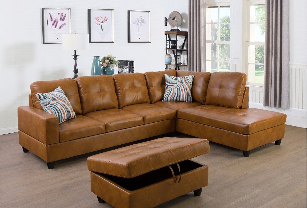Ponliving Furniture Left Facing 3pc Sectional Sofa Set Intended For 3pc Polyfiber Sectional Sofas (Photo 6 of 15)