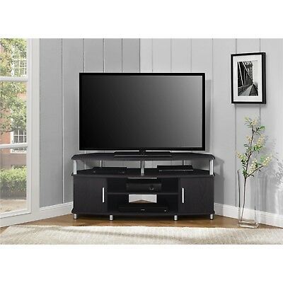 Popular Chromium Extra Wide Tv Unit Stands With New Expresso Chrome Corner Tv Media Stand Audio Tower (View 9 of 15)