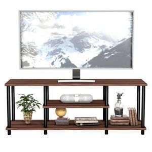 Popular Tier Entertainment Tv Stands In Black For 3 Tier Tv Stand Elegant Entertainment Media Center Console (View 11 of 15)