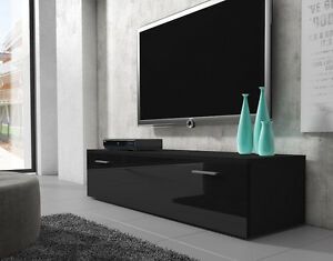 Preferred Dillon Black Tv Unit Stands Within Tv Unit Cabinet Stand Boston Body Black/ Front Black High (Photo 10 of 15)