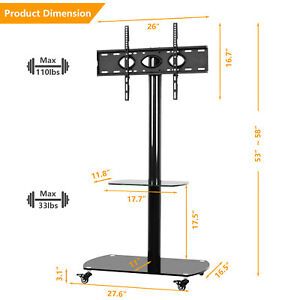 Preferred Mount Factory Rolling Tv Stands Pertaining To Satisfaction Rolling Tv Cart Mobile Tv Wheels And Shelves (View 10 of 15)