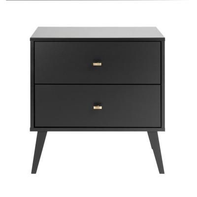 Prepac Milo 56 In. Black Composite Tv Stand Fits Tvs Up To For Favorite Prepac Milo Mid Century Modern 56" Tv Console Stands (Photo 3 of 15)