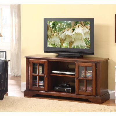 Recent Allegra Tv Stands For Tvs Up To 50&quot; With Regard To Red Barrel Studio Sisler Tv Stand, Cherry For Flat Screens (View 8 of 15)