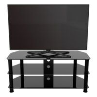 Recent Avf Group Classic Corner Glass Tv Stands Inside Sdc1140Cmbb A: Classic – Corner Glass Tv Stand With Cable (View 9 of 15)