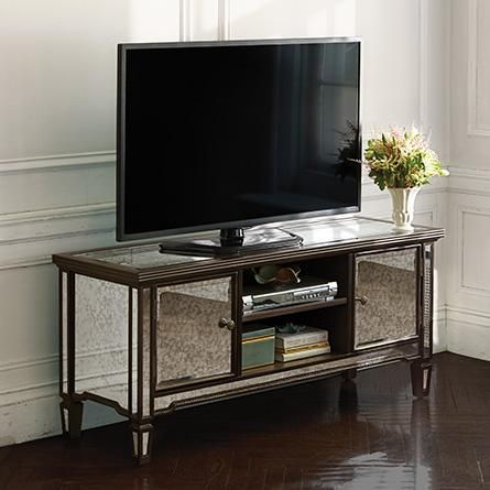 Recent Corona Grey Flat Screen Tv Unit Stands With Isla Mirrored Tv Console (View 7 of 15)