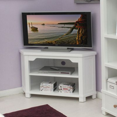 Recent Corona White Corner Tv Unit Stands With Hampton White Corner Tv Cabinet – Robson Furniture (View 15 of 15)