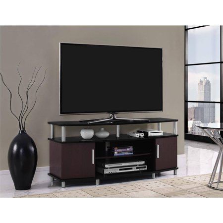 Recent Glass Shelves Tv Stands For Tvs Up To 65" Throughout Carson Tv Stand, For Tvs Up To 50", Multiple Finishes (View 4 of 15)