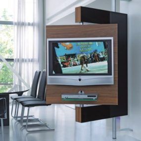 Recent Modern Floor Tv Stands With Swivel Metal Mount With Regard To Rotating Tv Stand With Shelf (View 7 of 15)
