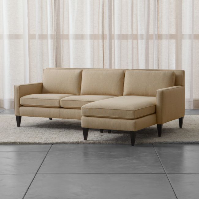 Rochelle 2 Piece Right Arm Chaise Midcentury Modern With 2pc Burland Contemporary Chaise Sectional Sofas (View 12 of 15)
