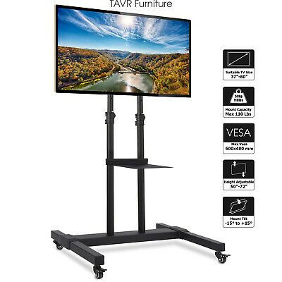 Rolling Tv Stand With Adjustable Mount & Wheels For 32 80 In Newest Easyfashion Adjustable Rolling Tv Stands For Flat Panel Tvs (View 1 of 15)