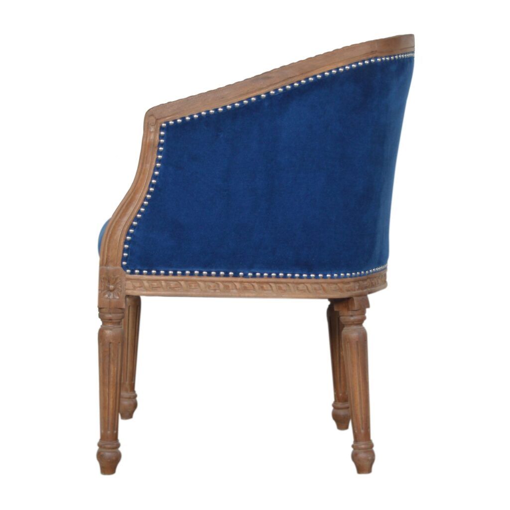 Royal Blue Velvet Occasional Chair – Artisan Furniture Throughout Artisan Blue Sofas (View 7 of 15)