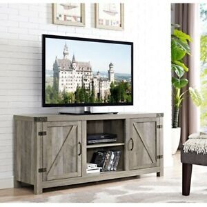 Rustic Farmhouse Tv Stand Sliding Barn Door Entertainment In Most Recent Avalene Rustic Farmhouse Corner Tv Stands (View 11 of 15)