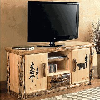Rustic Tv Stands Within Popular Rustic Country Tv Stands In Weathered Pine Finish (View 5 of 15)
