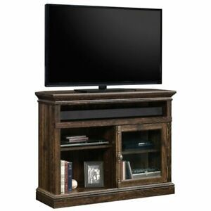 Sauder Barrister Lane 42" Corner Tv Stand In Iron Oak Intended For Recent Dillon Tv Stands Oak (View 3 of 15)